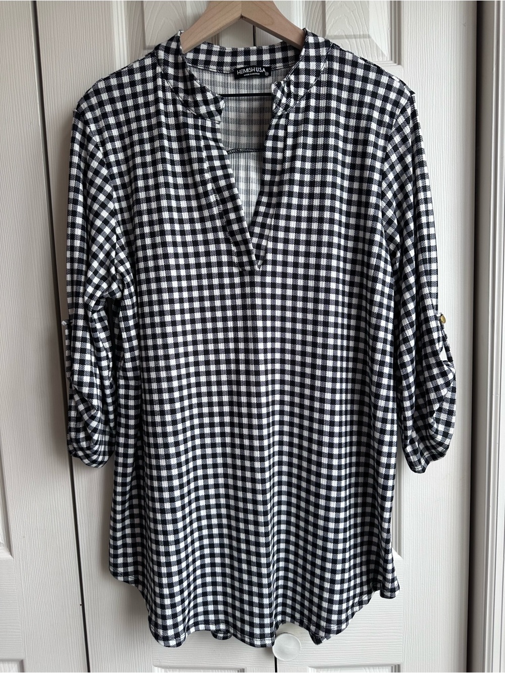 HEIMISH USA Black & White Gingham Tunic  **Boutique**